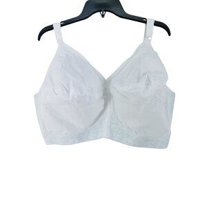 Playtex 18 Hour Sensational Support Full Coverage Wirefree Bra Size 50DDD White